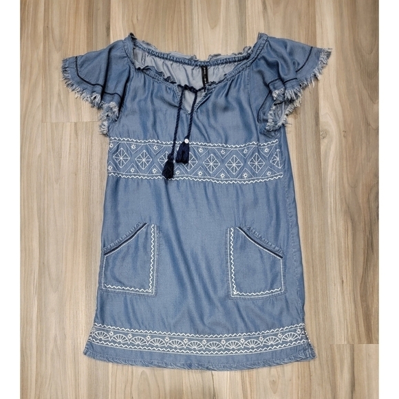 Ban Jara Denim Embroidered Dress - Picture 1 of 6